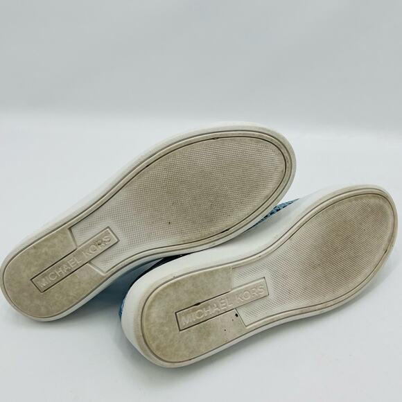 MICHAEL Michael Kors Olivia Raffia Basket Weave Sneakers - Picture 7 of 8